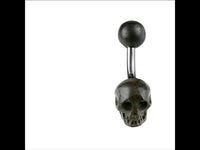 Load image into Gallery viewer, Bauchnabel Piercing Edelstahl Knochen Skull - chic - net.de
