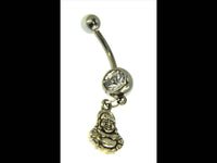 Load image into Gallery viewer, Bauchnabel Piercing Edelstahl Zirkonia silber Anhänger - chic - net.de
