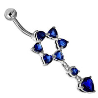 Load image into Gallery viewer, Bauchnabel Piercing Edelstahl Zirkonia Silber Stern Herz - chic - net.de
