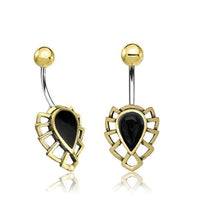 Load image into Gallery viewer, Bauchnabel Piercing Messing Edelstahl Käfer Muschel - chic - net.de
