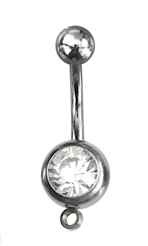 Bauchnabelpiercing 316L Edelstahl Ring Zirkonia Stein - chic - net.de