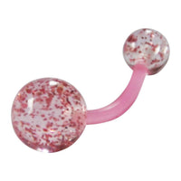 Load image into Gallery viewer, Bauchnabelpiercing Acryl Glitzer Kugeln 1.6 x10mm - chic - net.de
