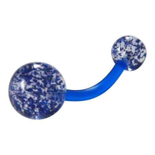 Bauchnabelpiercing Acryl Glitzer Kugeln 1.6 x10mm - chic - net.de