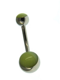 Load image into Gallery viewer, Bauchnabelpiercing aus Edelstahl Alien leuchtet - chic - net.de
