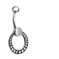 Load image into Gallery viewer, Bauchnabelpiercing aus Edelstahl &amp; Silber mit Punkte Ring - chic - net.de
