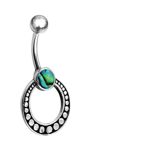 Bauchnabelpiercing aus Edelstahl & Silber mit Punkte Ring - chic - net.de