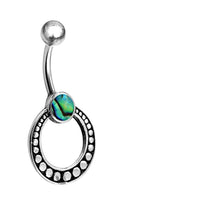 Load image into Gallery viewer, Bauchnabelpiercing aus Edelstahl &amp; Silber mit Punkte Ring - chic - net.de
