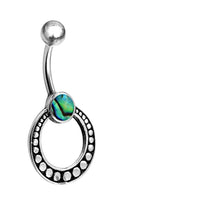 Load image into Gallery viewer, Bauchnabelpiercing aus Edelstahl &amp; Silber mit Punkte Ring - chic - net.de
