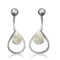 Load image into Gallery viewer, Bauchnabelpiercing aus Edelstahl Silber mit Punkte Träne - chic - net.de
