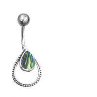 Load image into Gallery viewer, Bauchnabelpiercing aus Edelstahl Silber mit Punkte Träne - chic - net.de
