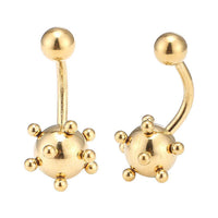 Load image into Gallery viewer, Bauchnabelpiercing Bananenpiercing Edelstahl golden kleine und große kugeln - chic - net.de
