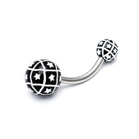 Cargar imagen en el visor de la galería, Bauchnabelpiercing Bänder Sterne Bioflex 2 Kugeln Bananenpiercing Edelstahl nickelfrei - chic - net.de
