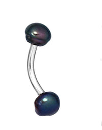 Load image into Gallery viewer, Bauchnabelpiercing Edelstahl 5mm Perlen Stab 10 x 1.6mm - chic - net.de
