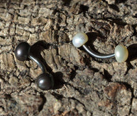 Load image into Gallery viewer, Bauchnabelpiercing Edelstahl 5mm Perlen Stab 10 x 1.6mm - chic - net.de
