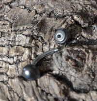 Load image into Gallery viewer, Bauchnabelpiercing Edelstahl 5mm Perlen Stab 10 x 1.6mm - chic - net.de
