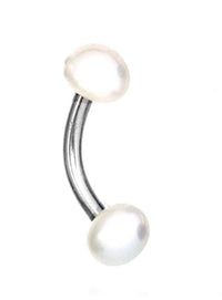 Load image into Gallery viewer, Bauchnabelpiercing Edelstahl 5mm Perlen Stab 10 x 1.6mm - chic - net.de
