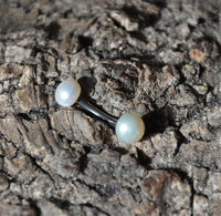 Load image into Gallery viewer, Bauchnabelpiercing Edelstahl 5mm Perlen Stab 10 x 1.6mm - chic - net.de
