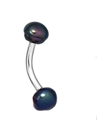 Load image into Gallery viewer, Bauchnabelpiercing Edelstahl 5mm Perlen Stab 10 x 1.6mm - chic - net.de
