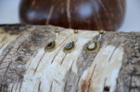 Load image into Gallery viewer, Bauchnabelpiercing Edelstahl Brass Sonnen Träne Inlay - chic - net.de
