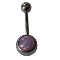 Load image into Gallery viewer, Bauchnabelpiercing Edelstahl silber Resin Opal Stab 10x1.6mm - chic - net.de

