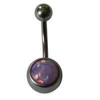 Load image into Gallery viewer, Bauchnabelpiercing Edelstahl silber Resin Opal Stab 10x1.6mm - chic - net.de
