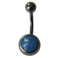 Load image into Gallery viewer, Bauchnabelpiercing Edelstahl silber Resin Opal Stab 10x1.6mm - chic - net.de
