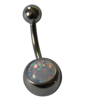 Load image into Gallery viewer, Bauchnabelpiercing Edelstahl silber Resin Opal Stab 10x1.6mm - chic - net.de

