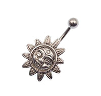 Load image into Gallery viewer, Bauchnabelpiercing Edelstahl Sonne silber - chic - net.de

