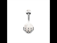 Load image into Gallery viewer, Bauchnabelpiercing Kralle Edelstahl Stein - chic - net.de
