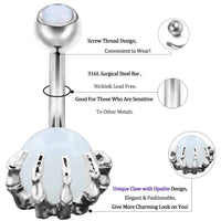 Load image into Gallery viewer, Bauchnabelpiercing Kralle Edelstahl Stein - chic - net.de
