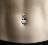 Load image into Gallery viewer, Bauchnabelpiercing Kralle Edelstahl Stein - chic - net.de
