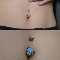 Load image into Gallery viewer, Bauchnabelpiercing Kralle Edelstahl Stein - chic - net.de
