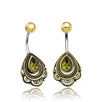 Load image into Gallery viewer, Bauchnabelpiercing Messing Edelstahl Tropfen Bögen - chic - net.de
