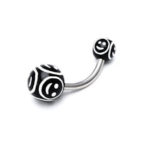 Cargar imagen en el visor de la galería, Bauchnabelpiercing Smilie Gesichter Bioflex 2 Kugeln Bananenpiercing Edelstahl nickelfrei - chic - net.de
