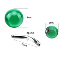 Load image into Gallery viewer, Bauchnabelpiercing Stein Kugeln Edelstahl - chic - net.de
