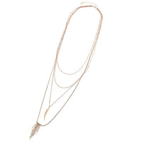 Load image into Gallery viewer, Brass Kette goldfarben fein Anhänger 3 - Teilig Horn braun Länge ca 45 cm - chic - net.de
