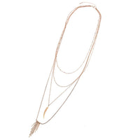 Load image into Gallery viewer, Brass Kette goldfarben fein Anhänger 3 - Teilig Horn braun Länge ca 45 cm - chic - net.de
