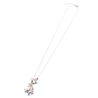 Load image into Gallery viewer, Brass Kette silberfarben Anhänger Steine bunt Elefant Baum ca. 46cm Länge - chic - net.de
