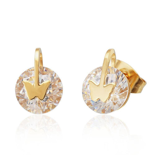 Brass Ohrstecker Stern Sterne bunt Unisex Ohrringe Edelstahl nickelfrei Kommunismus 12 mm - chic - net.de