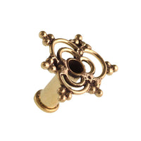 Load image into Gallery viewer, Brass Tunnel Doppelbögen Dreiecke antik gold nickelfrei Plug Messing Expander Schmuck - chic-net.de
