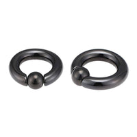 Load image into Gallery viewer, Piercing Ball Closure Ring Klemmkugelring Captive Bead Edelstahl schwarz - chic-net.de
