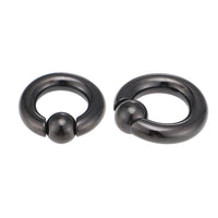 Load image into Gallery viewer, Piercing Ball Closure Ring Klemmkugelring Captive Bead Edelstahl schwarz - chic-net.de
