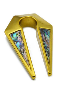 Cargar imagen en el visor de la galería, Piercing Ohrgewicht Edelstahl 41g Paua Pfeil 8mm - chic-net.de
