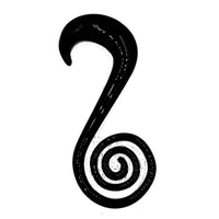 Load image into Gallery viewer, Piercing Pyrexglas Dehnschnecke schwarz handmade - chic-net.de
