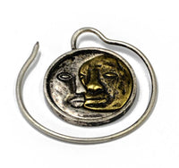 Load image into Gallery viewer, Piercing Ohrgewicht Messing Sonne Mond Spirale - chic-net.de
