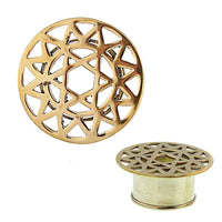 Cargar imagen en el visor de la galería, Brass Tunnel Stern in Blume Kreis golden Messing Expander Plug antik Schmuck - chic-net.de
