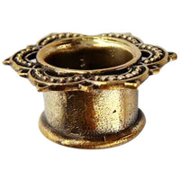 Cargar imagen en el visor de la galería, Brass Tunnel Lotus Blume antique Finish gold Plug - chic-net.de
