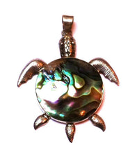 Load image into Gallery viewer, Abalone Perlmutt Muschel Silberanhänger Anhänger Kette 925er Sterling Silber Schildkröte - chic-net.de
