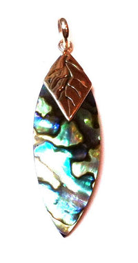Cargar imagen en el visor de la galería, Abalone Perlmutt Muschel Silberanhänger Anhänger Kette 925er Sterling Silber Unisex Schmuck Blatt - chic-net.de
