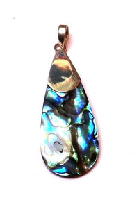 Cargar imagen en el visor de la galería, Abalone Perlmutt Muschel Silberanhänger Anhänger Kette 925er Sterling Silber Unisex Schmuck Tropfen - chic-net.de
